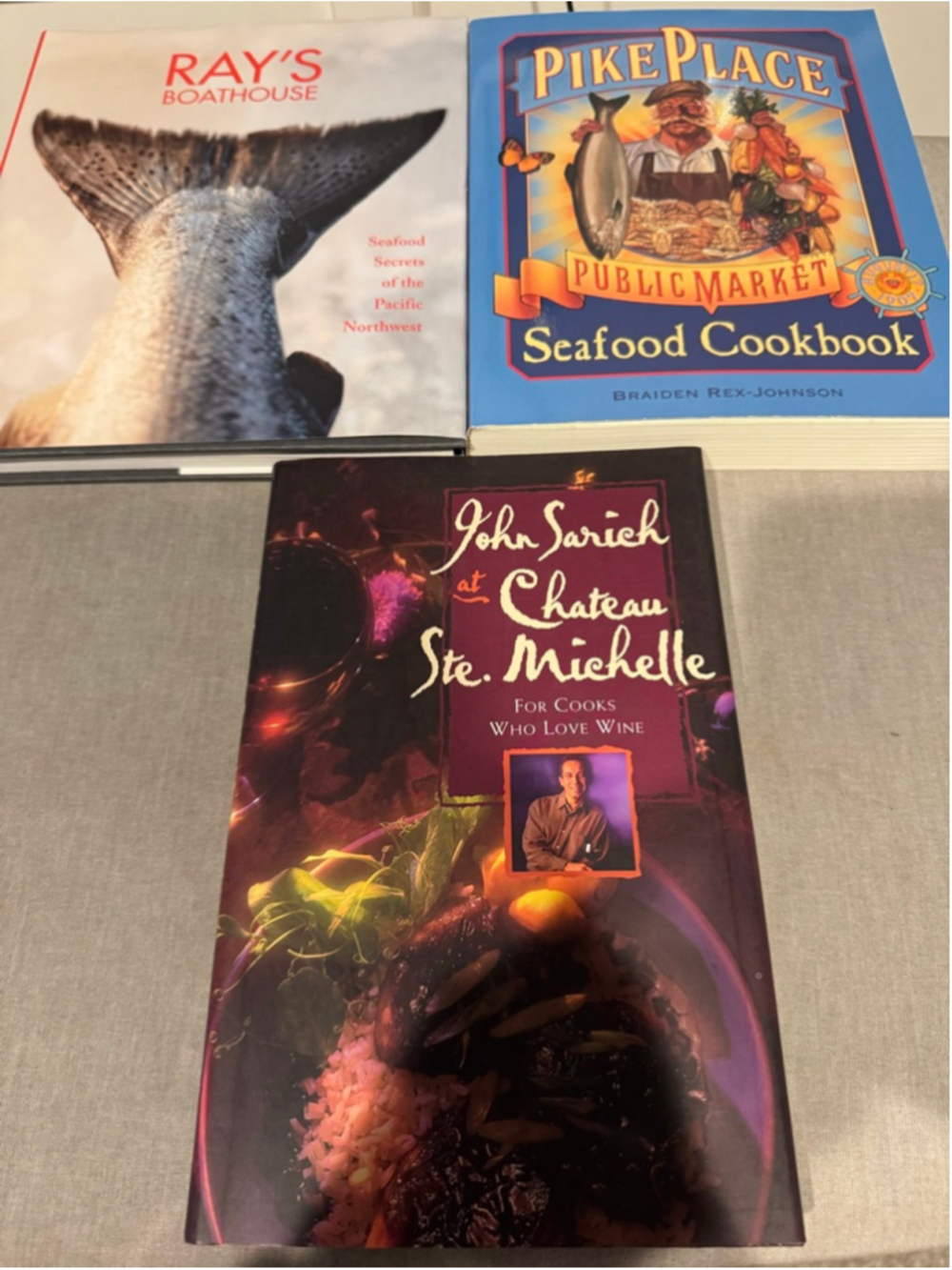 Chateau Ste Michelle, Pike Place & Ray’s Boathouse Set of 3 Cookbooks